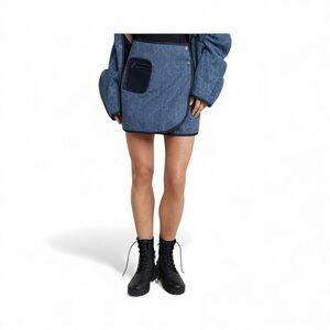 G-Star Quilted short skirt Fabric OLTREMARE LINEN GAUZE color: RAW DENIM Size 28